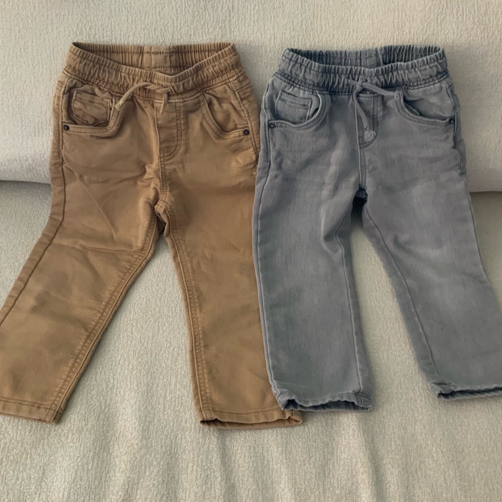 3T boy jeans & plaid shirts button down fall winter spring bundle - Picture 4 of 12